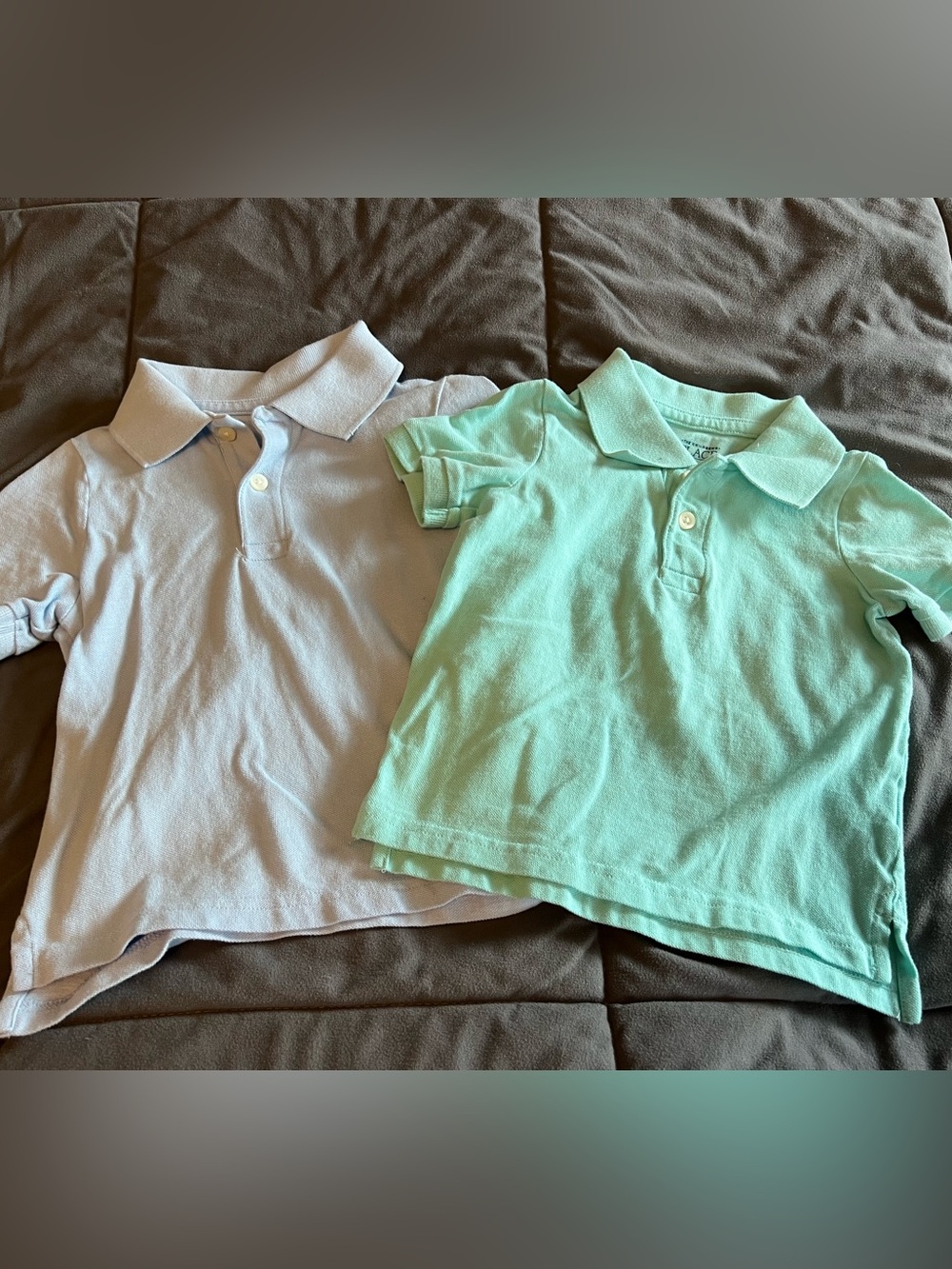 The Children's Place Polo Tops in Light Blue and Mint Green